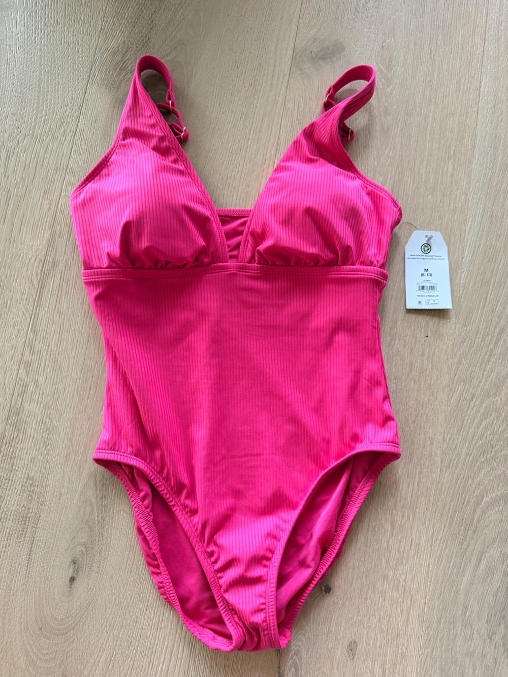 George Bright Hot Pink women’s One-Piece Swimsuit with Puff Sleeves